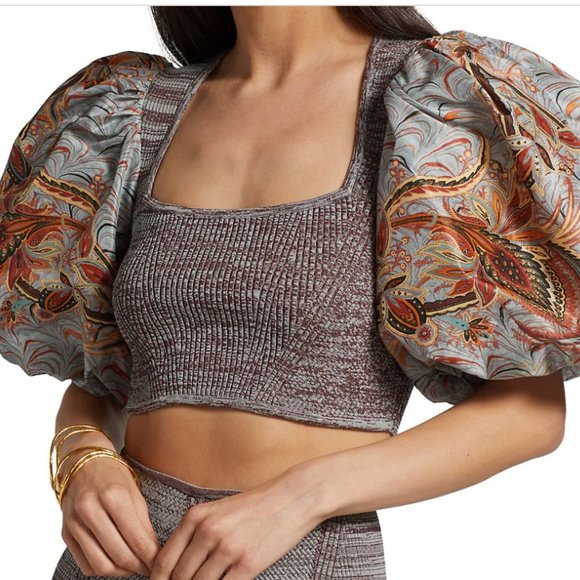 Ulla Johnson Iva Puff-Sleeve Crop Top - Picture 5 of 6